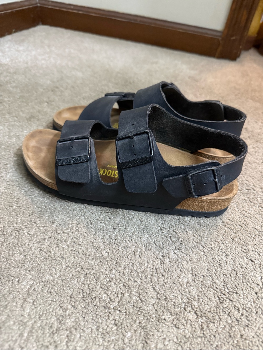 Birkenstock Black Two-Strap Sandals